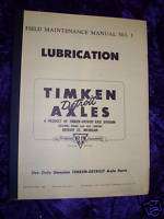 Timken Detroit Axles Lubracation Operators Manual  