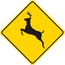   DEER CROSSING SYMBOL 30 X 30 DOT COMPLIANT Street Road Sign  