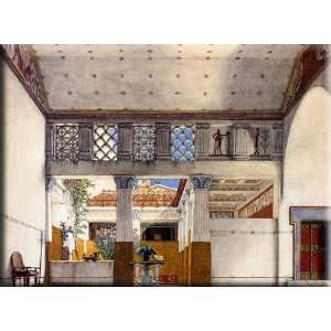 Interior of Caius Martiuss House 16x12 Streched Canvas Art by Alma 