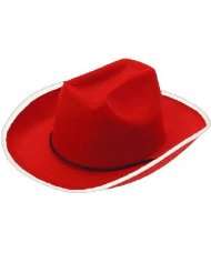 Red Country Cowboy or Cowgirl Cow Boy Felt Costume Hat