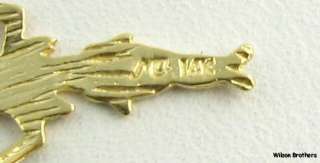 INDIAN PENDANT   Tribal Native American Figure Solid 14k Yellow Gold 