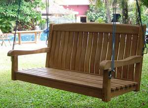 Noved Grade A Teak Wood 4 Feet Swing Chair Bench Outdoor Garden 