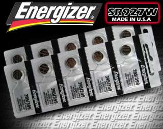 10x PC ENERGIZER 399 395 Watch Batteries SR927W SR927SW  