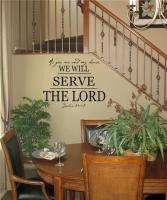 We will serve the lord 36x12 Wall Quotes Lettering  