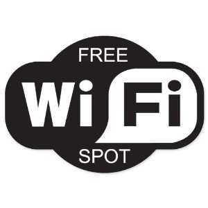  Wi Fi Free Wi Fi Spot shop sign vinyl sticker decal 6 x 4 