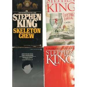 Paperbacks by STEPHEN KING: (1) The Shining (2) Carrie (3) Skeleton 