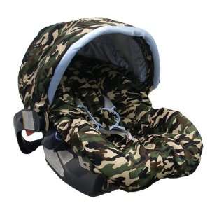    Daddy Camo/Blue with Trim Canopy INFANT CAR SEAT COVER: Baby