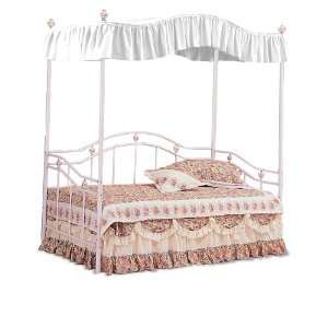   Sweetheart Canopy Set White Metal Twin Daybed Day Bed