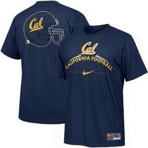  Nike Cal Golden Bears Navy Blue Practice T shirt: Sports 