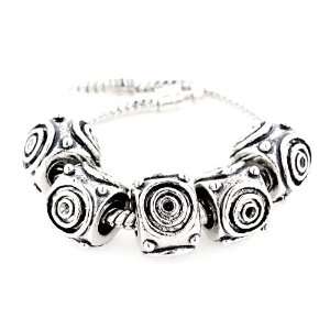  Round Helicoidal Pattern Beads Fits Pandora Charms (not 