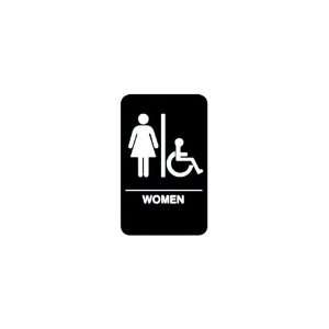 Traex WOMENS ACCESSIBLE Braille Black Symbol Sign:  