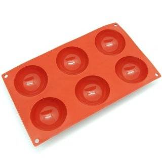 Freshware 6 Cavity Half Sphere Silicone Mold and Baking Pan