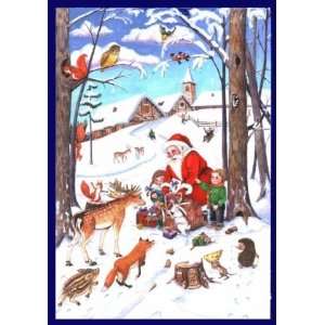   Santa in the Forest German Christmas Advent Calendar: Home & Kitchen