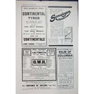  1907 Continental Tyres Sanatogen Book Ireland Oldridge 