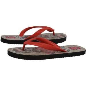   State Wolfpack Ladies Red White Vintage Flip Flop: Sports & Outdoors