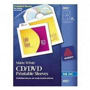  20 Ink Printable CD Sleeves White Matte (prnt Both Sides 