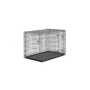   Select Triple Door Dog Crate Gray 42x28x30 Inch   1342TD: Pet Supplies