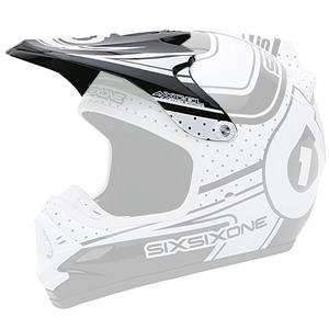    SixSixOne Visor for Flight II Helmet   White/Black Automotive