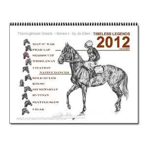   Thoroughbred Greats Vol.I Calendar Horse Wall Calendar by CafePress