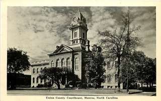 North Carolina, NC, Monroe, Union County Courthouse Graycraft Postcard 