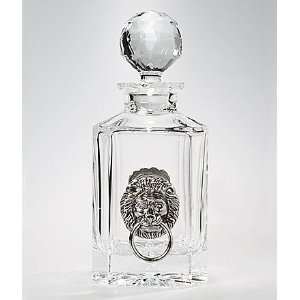    King Lion Crystal Whiskey Decanter by Laura B