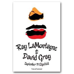 David Gray & Ray LaMontagne Poster   Concert Flyer 