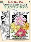 Color Your Own Flower Seed Packet Illustrations 9780486433400  