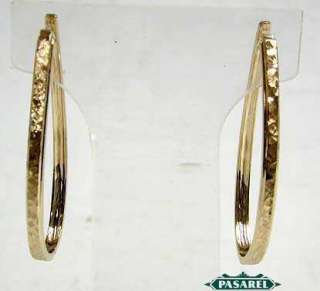 Beautiful 14k White Gold Gypsy Designer Earrings MUST  