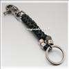   leather handmade key ring keychain 4q 316l stainless steel shining