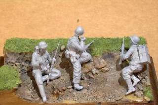 Scarce resin figure set (3) 1/35° ADV WWII French 2° D.B Combat 
