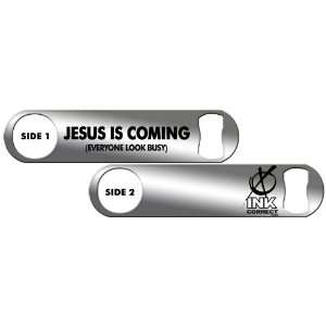   Killer Inked Bottle Opener Jesus is Coming Silver 