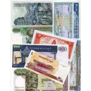  Cambodia set of 15 uncirculated banknotes 