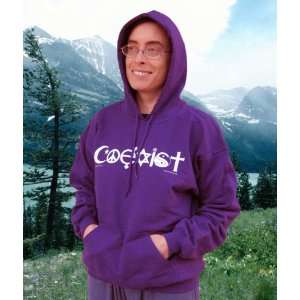  Coexist Purple Hoodie (Hooded Sweatshirt) Size: 4XL 