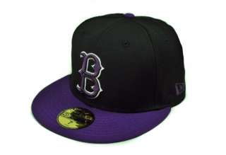 NEW ERA 5950 BROOKLYN DODGERS FITTED BASEBALL HAT CAP BLACK PURPLE 