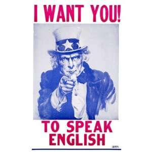  I Want You to Speak English Poster: Home & Kitchen