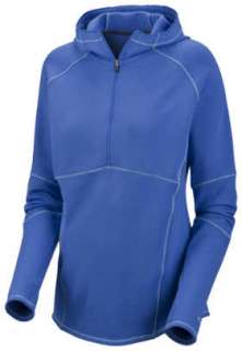 Columbia Womens ISO 1/2 Zip Hoodie Pullover Sweatshirt Blue  