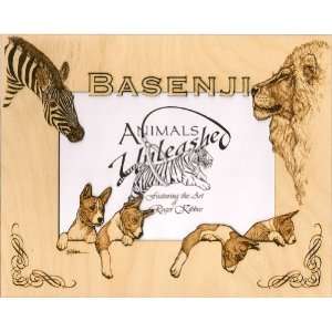    Basenji Laser Engraved Photo Dog Matte 11 X 14: Kitchen & Dining
