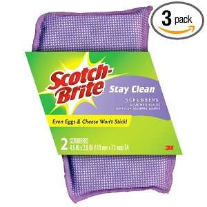  Scotch brite Clean Rinse Scrubber 202, 2 Count (Pack of 3 