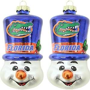  Topperscot Floriday Gators Blown Glass Top Hat Snowman 