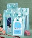 60   Personalized Blue Wedding Favor Boxes   Bags  