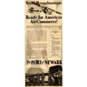   Vintage Ad Newark Metropolitan Airport New Jersey   Original Print Ad