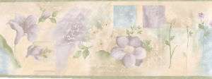 Soft Sage Mauve Flowers Sale$8 Wallpaper Border 696  