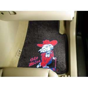  University of Mississippi Car Mats 2 Piece Front: Sports 