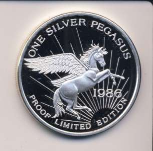   Pegasus Gold Corp Canyon Mine 1 oz .999 Silver Bullion Art Round NR
