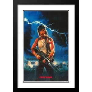 Rambo First Blood 20x26 Framed and Double Matted Movie Poster   Style 