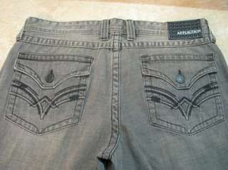 New AFFLICTION BLACK PREMIUM Cooper Relaxed Boot Cut JEANS STORM/GRAY 