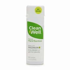  CleanWell Alcohol Free All Natural Hand Sanitizer Spray 