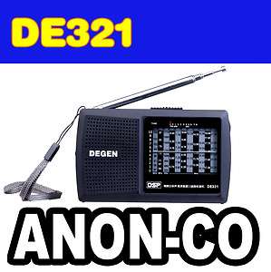   DEGEN DE321 DE 321 DSP FM Stereo / MW / SW 1~8 Multi Band Radio  
