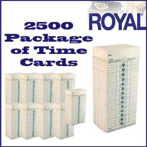   2500 Package of Time Cards for TC100/TC200 Time Clock