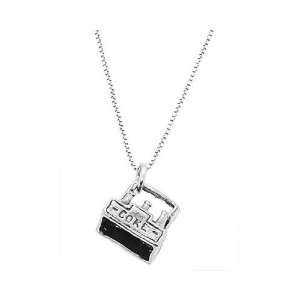  Sterling Silver 3 Dimensional Six Pack of Coke Necklace Jewelry